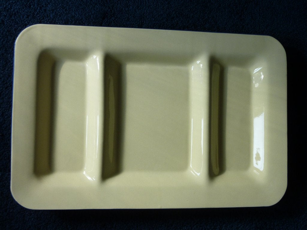 Tchibo 3 vakken - schaal - keramiek - 30,5 x 46,5 cm, Antiek en Kunst, Antiek | Keramiek en Aardewerk, Ophalen of Verzenden