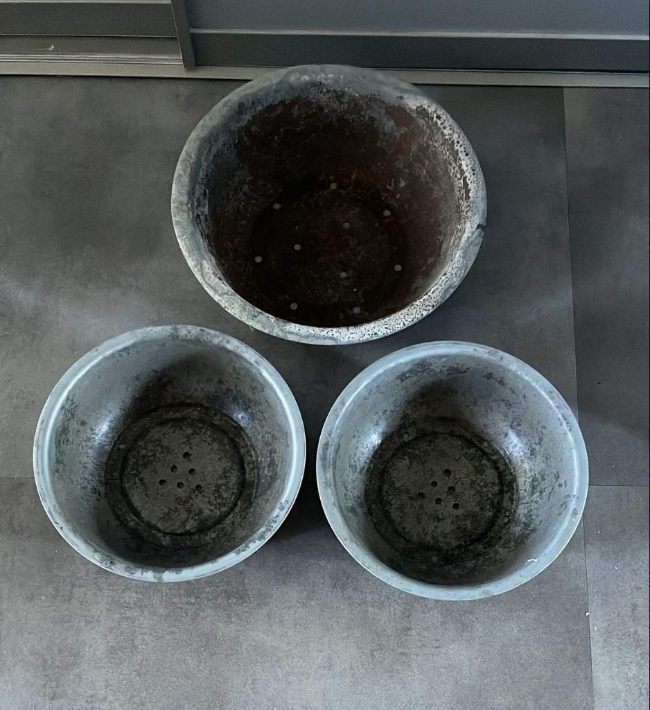 Metalen plantenbakken, Tuin en Terras, Gebruikt, Minder dan 30 cm, Minder dan 60 cm, Rond
