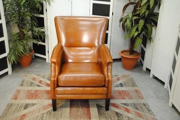 schapenleren fauteuil, Huis en Inrichting, Fauteuils, Gebruikt, Leer, 50 tot 75 cm, 75 tot 100 cm, Ophalen