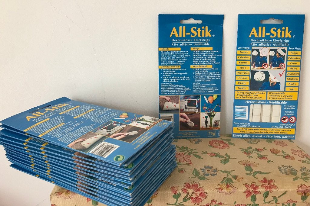 All - Stik - Herbruikbare kleefstrips 75 gram Nieuw, Ophalen of Verzenden, Nieuw, Sticker