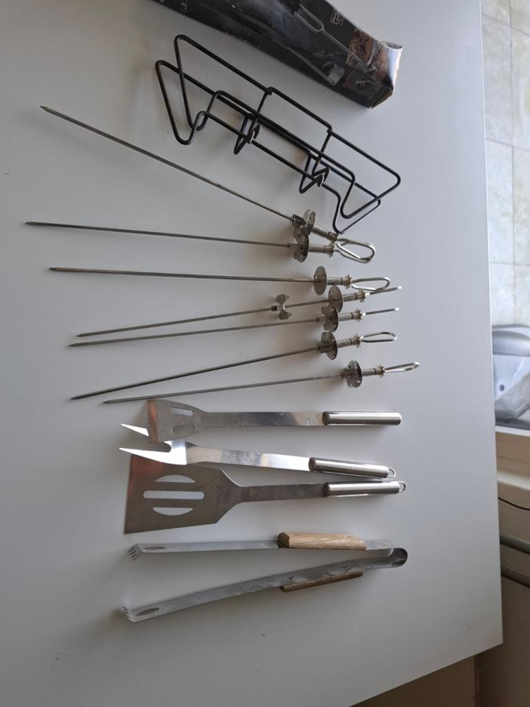 Bbq gereedschap en weber vlees rek, Ophalen of Verzenden