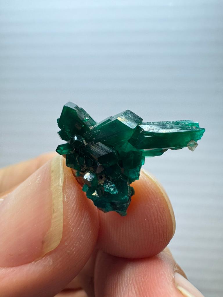 Dioptaas kristal cluster kristal mineraal -Kaokoveld Namibië, Verzamelen, Ophalen of Verzenden, Mineraal