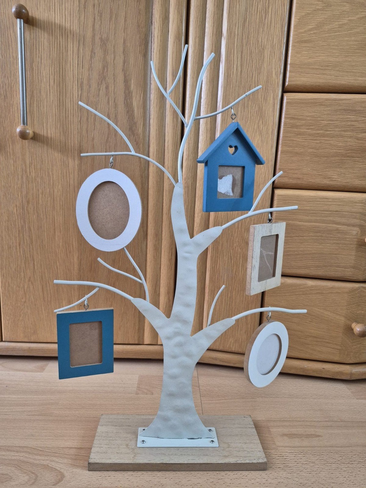 Decoratieve fotoboom met lijstjes, Minder dan 50 cm, Gebruikt, 50 tot 75 cm, Metaal of Aluminium