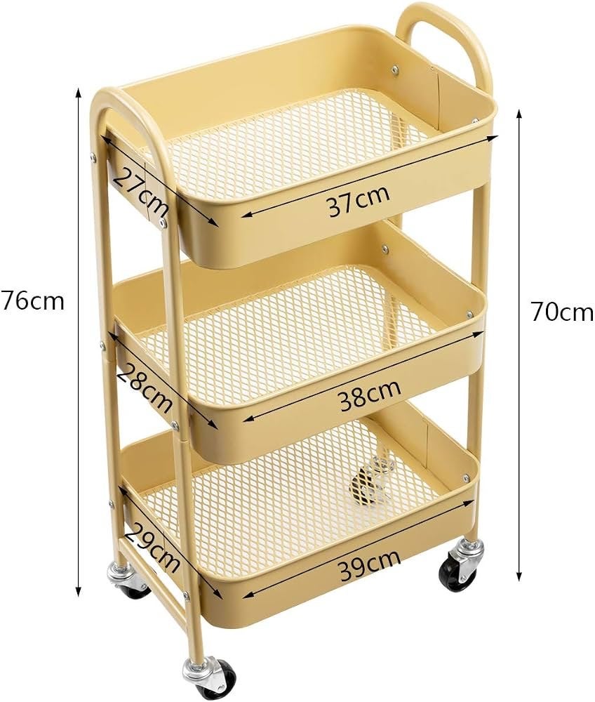 Trolley / rolwagen, Ophalen, Nieuw, Geel, Metaal