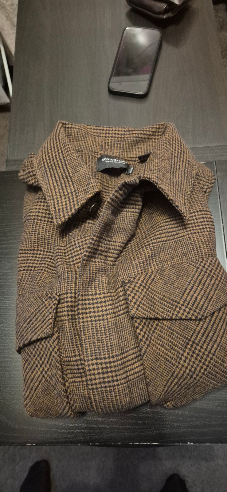 Scotch & Soda overshirt/tussenjas bruin geruit, Kleding | Heren, Jassen | Zomer, Bruin, Ophalen of Verzenden, Scotch & Soda, Maat 56/58 (XL)