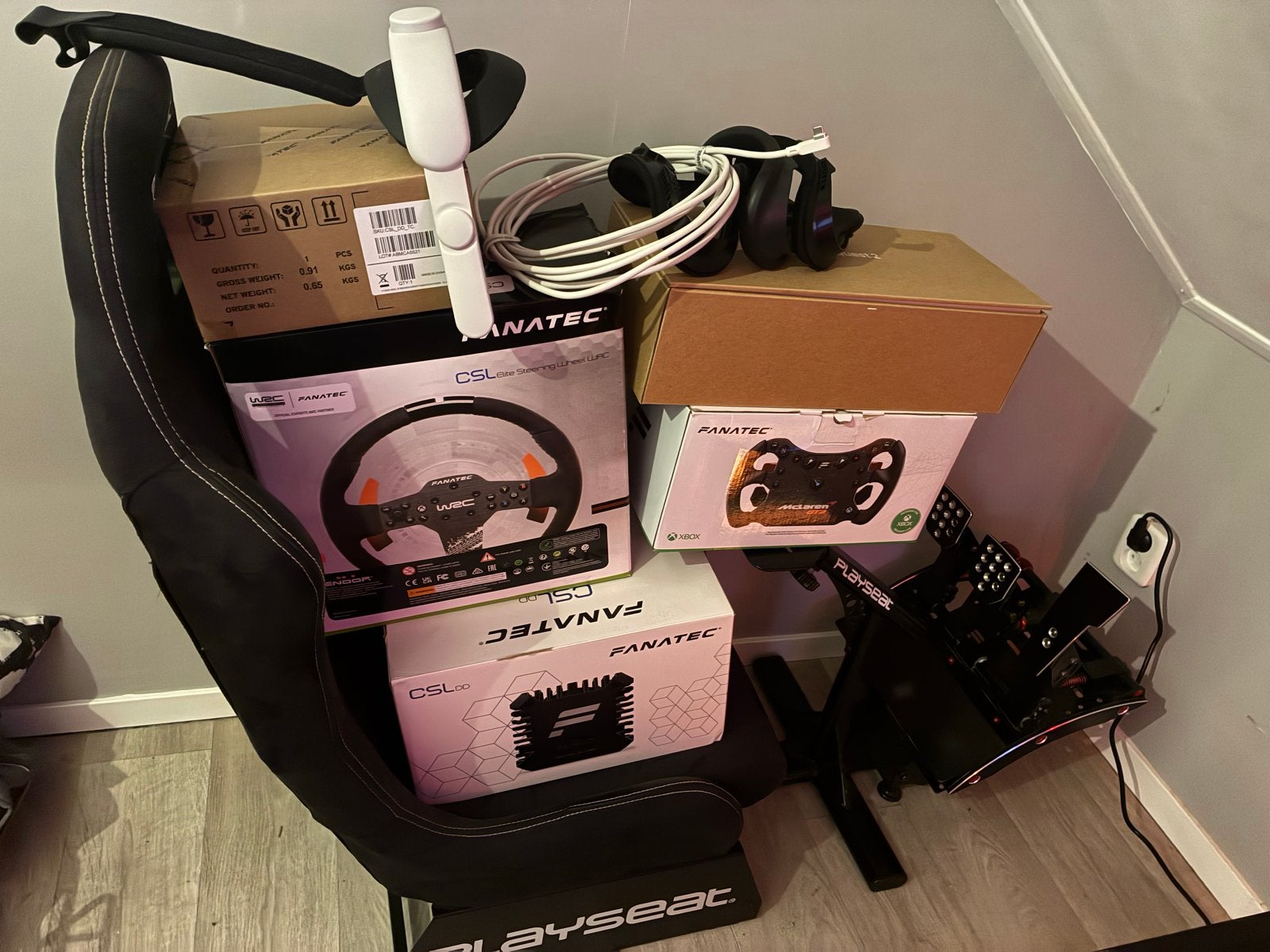 Fanatec CSL Elite Racing Wheel & Playseat Evolution, Ophalen, Racestoel, Force feedback, Zo goed als nieuw