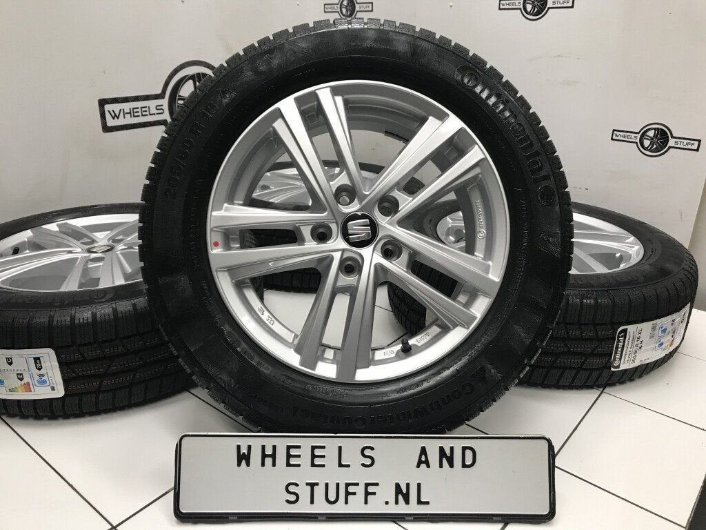 Seat Altea Leon Abrera velgen 16"inch winterbanden 5x112, Auto-onderdelen, Ophalen, Gebruikt, 16 inch, Banden en Velgen