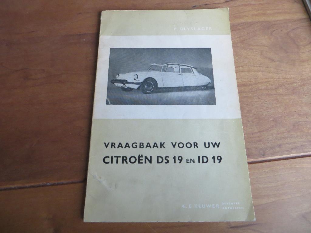 Vraagbaak citroen DS 19 en Citroen ID 19 1956-1963, Auto diversen, Handleidingen en Instructieboekjes, Ophalen of Verzenden