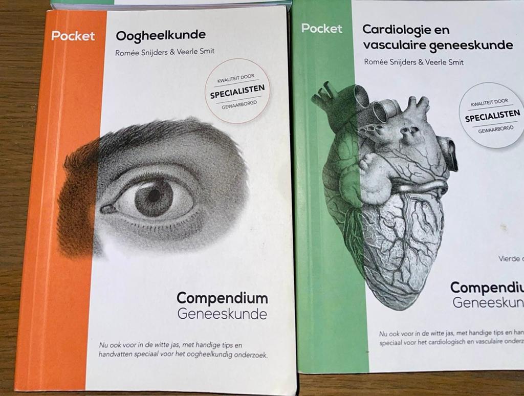 Compendium pocketboek geneeskunde cardiologie oogheelkunde, Ophalen of Verzenden