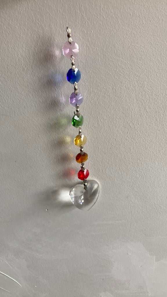 Regenboogkristal- raamhanger, Ophalen of Verzenden, Zo goed als nieuw, Glas