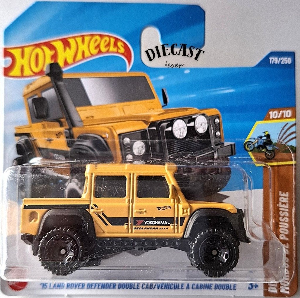 Hot Wheels '15 Land Rover Defender Double Cab, Geel, Ophalen, Nieuw, Auto