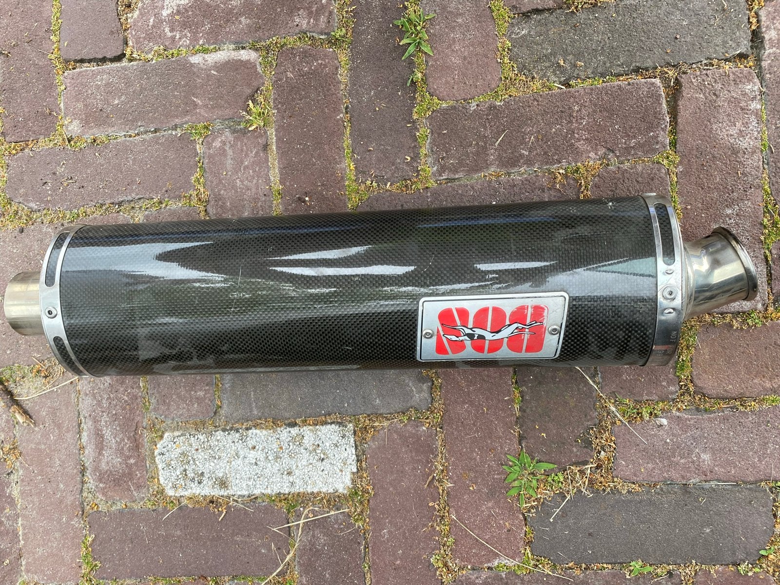 BOS Uitlaat Demper Carbon Motorfiets, Ophalen of Verzenden, Gebruikt