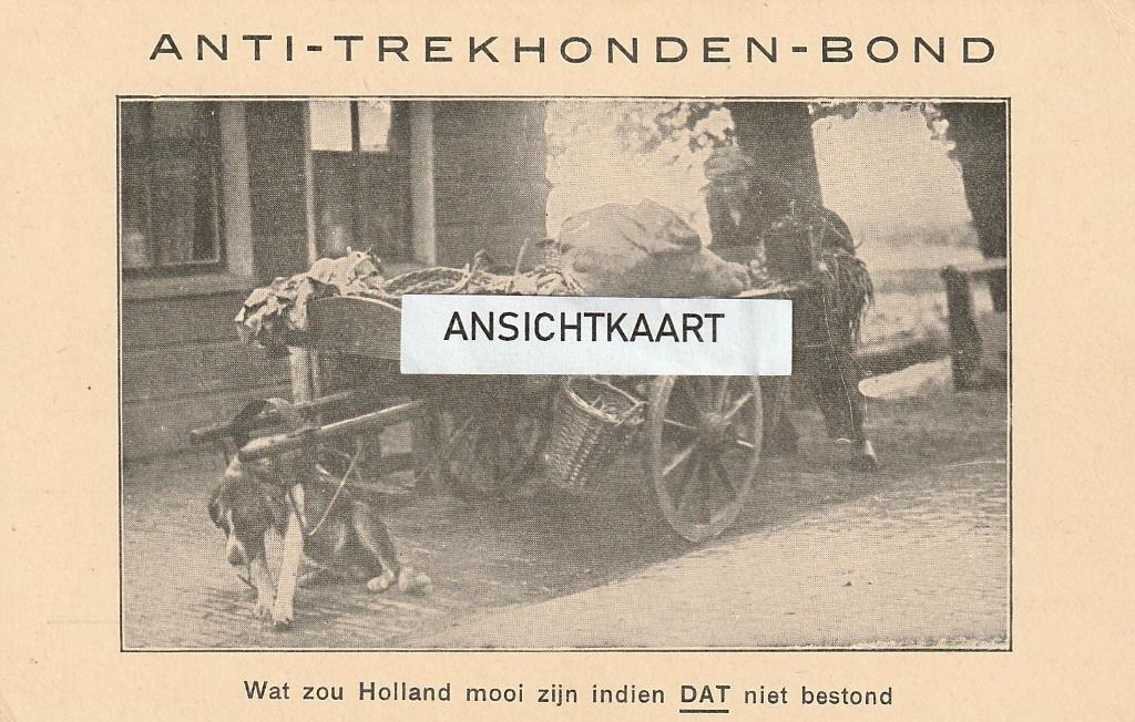Ansichtkaart hondenkar - Anti Trekhonden - Bond, Verzamelen, Verzenden, Voor 1920, Ongelopen, Hond of Kat