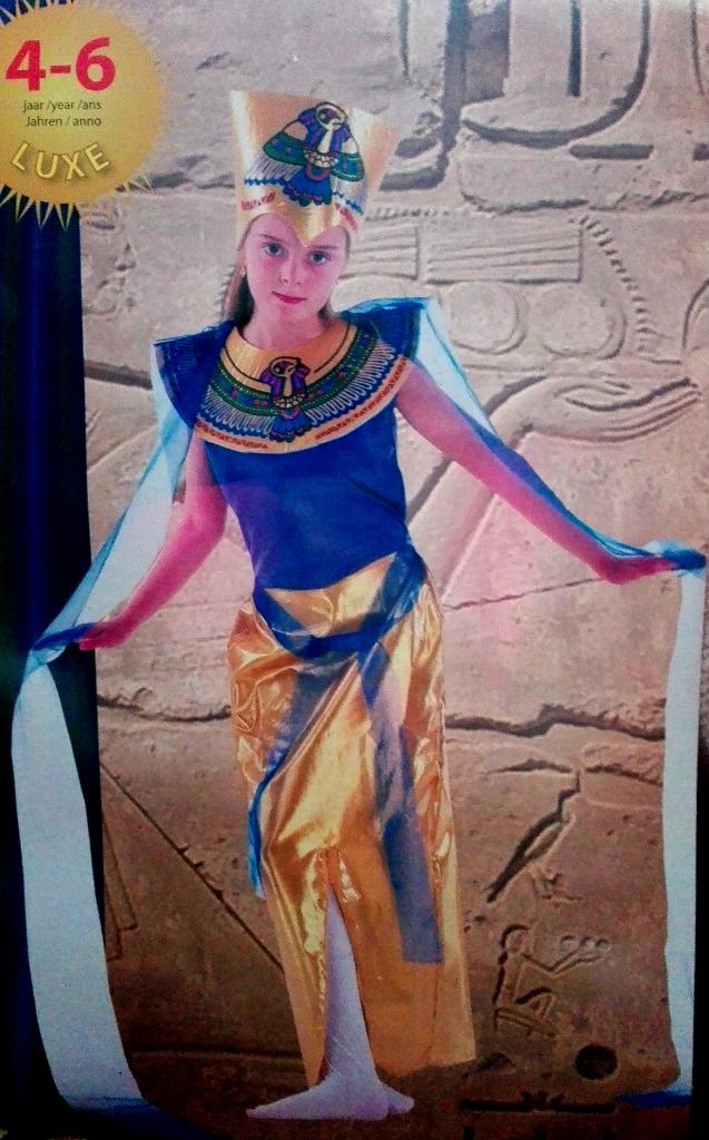 Prachtige 7 dlg Cleopatra outfit mt 116 / 122, Kinderen en Baby's, Carnavalskleding en Verkleedspullen, Ophalen of Verzenden, Nieuw