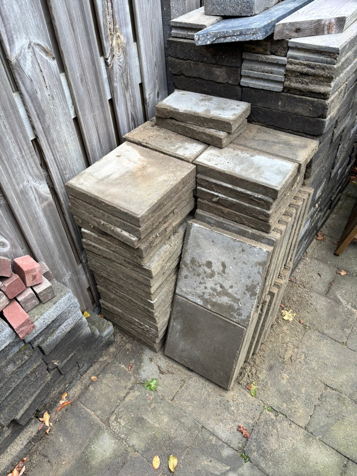 Stoeptegels 12m2, Ophalen, Gebruikt, Beton, Terrastegels