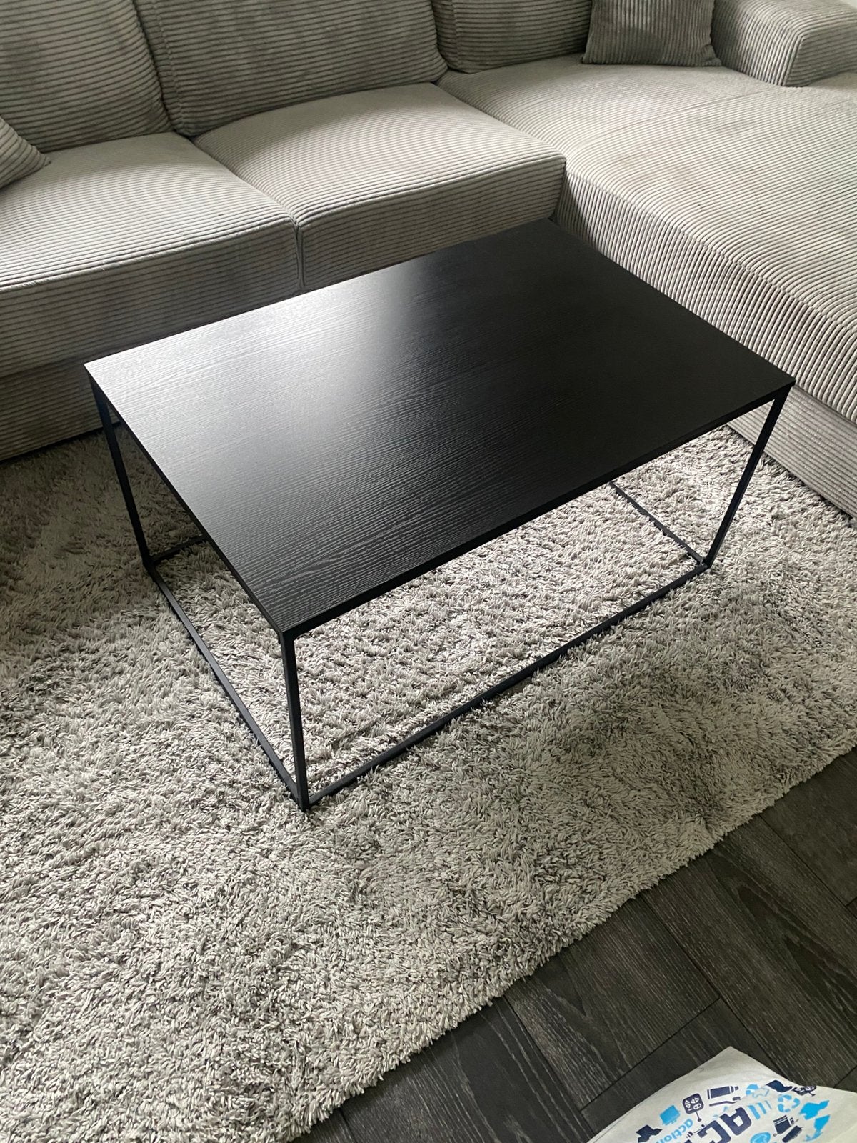 Salontafel zwart, Ophalen, Gebruikt, 50 tot 100 cm, 50 tot 100 cm