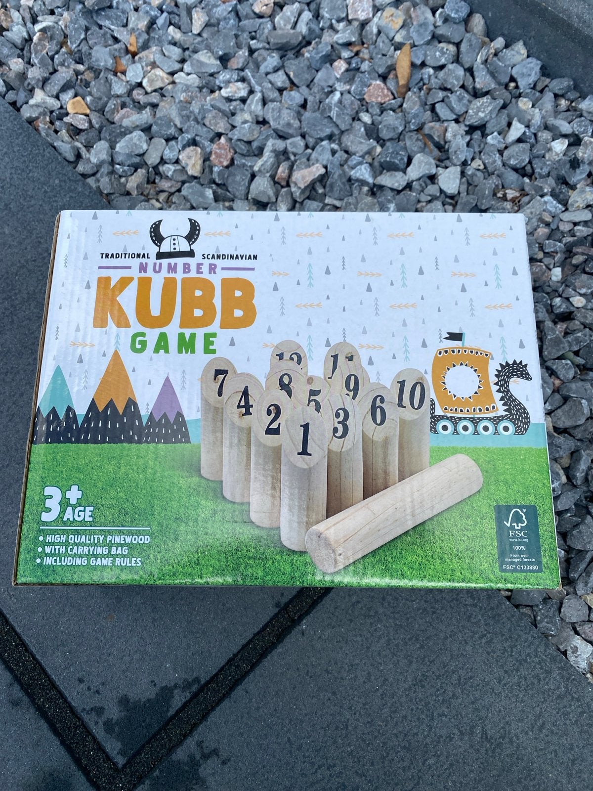 Kubb Spel - Scandinavisch Nummer Kubb Spel, Drie of vier spelers, Ophalen of Verzenden, Nieuw, Reisspel