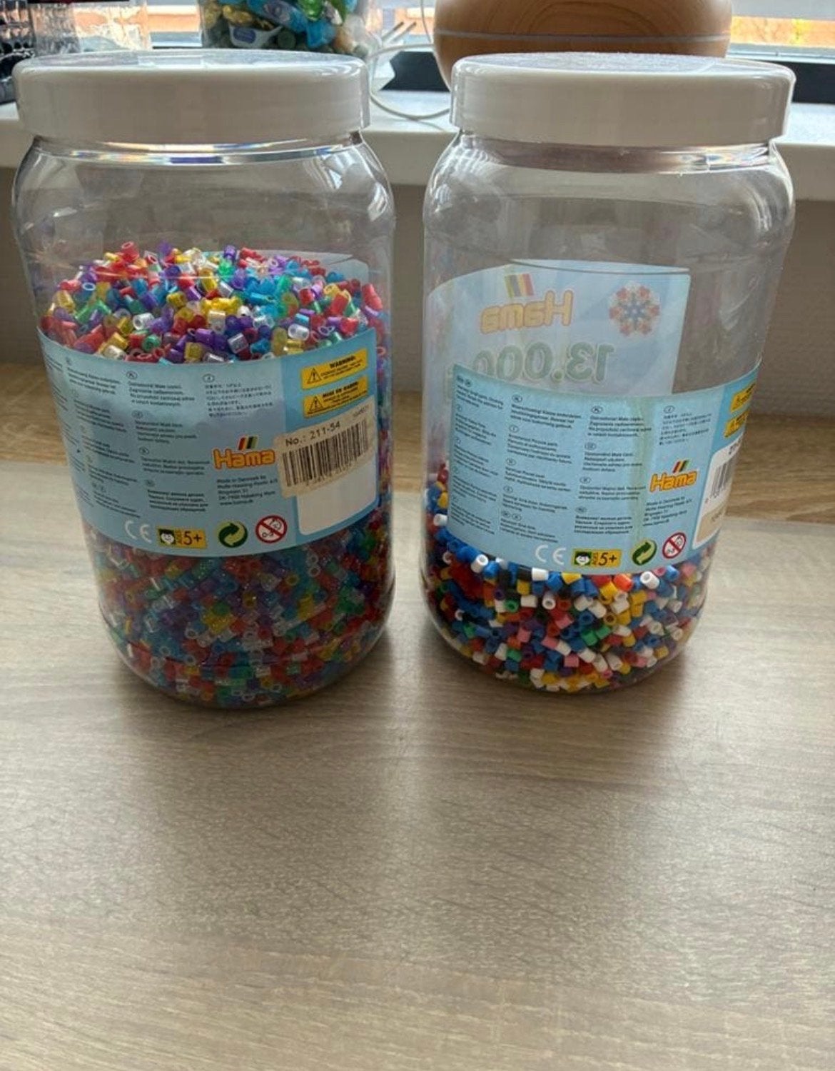 Strijkkralen: glitter (3/4 vol) en normaal (1/3 vol), Ophalen of Verzenden, Gebruikt, Knutselen
