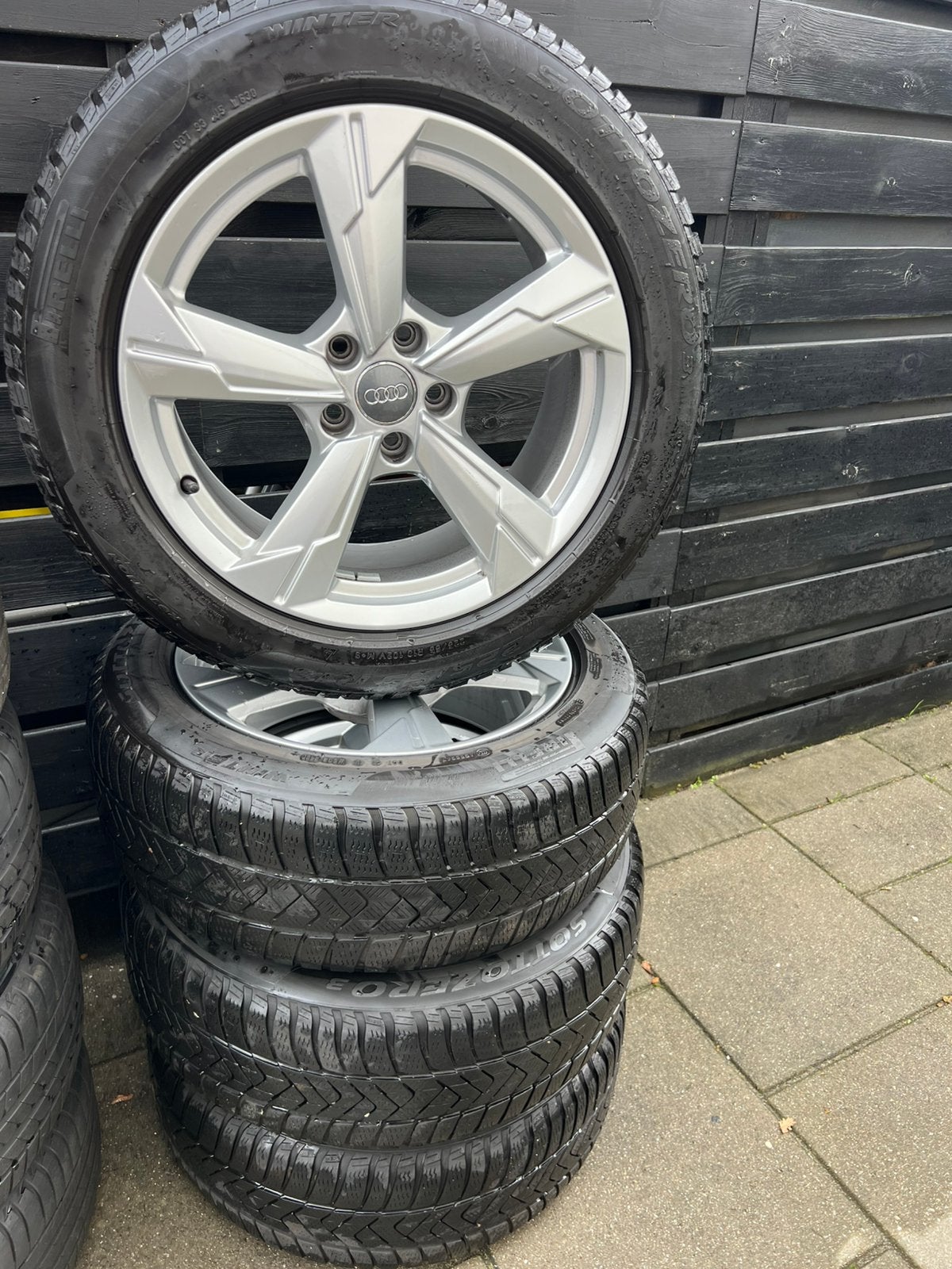 Originele Audi 18inch velgen met goede winterbanden A-merk, Ophalen, 18 inch, Banden en Velgen, Winterbanden