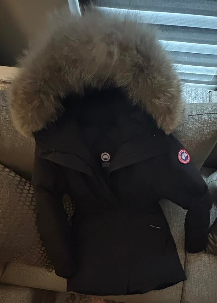 Canada Goose Rossclair Parka Heritage Zwart S - Coyote, Kleding | Dames, Jassen | Winter, Ophalen of Verzenden, Nieuw, Maat 36 (S)