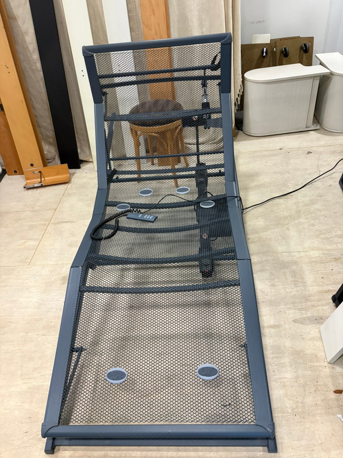 Te koop Auping K2 spiraal 90x200  met drie motoren, Ophalen, Eenpersoons, 90 cm