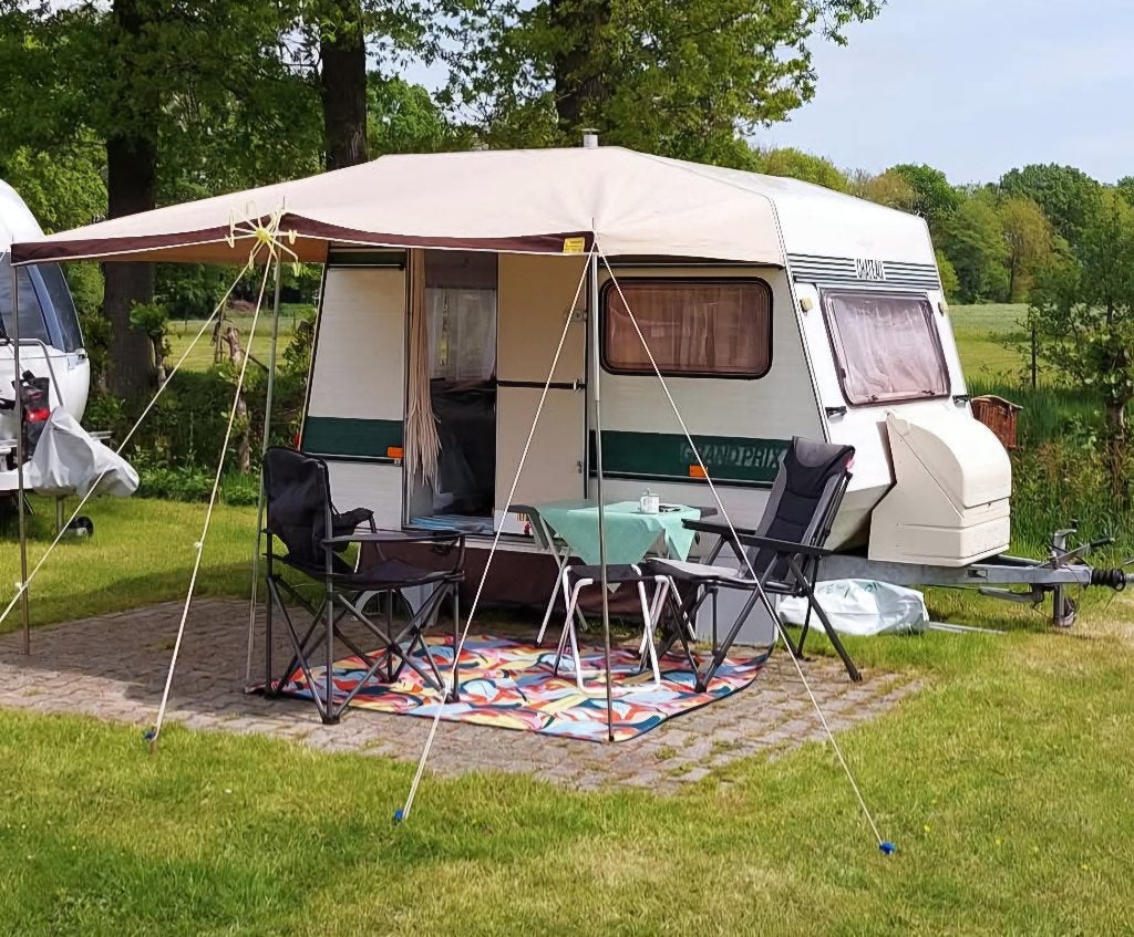 Mijn kasteel is te koop (chateau 3.14 uit 1984), Caravans en Kamperen, Chateau, Luifel, Omvormbare zithoek, Treinzit