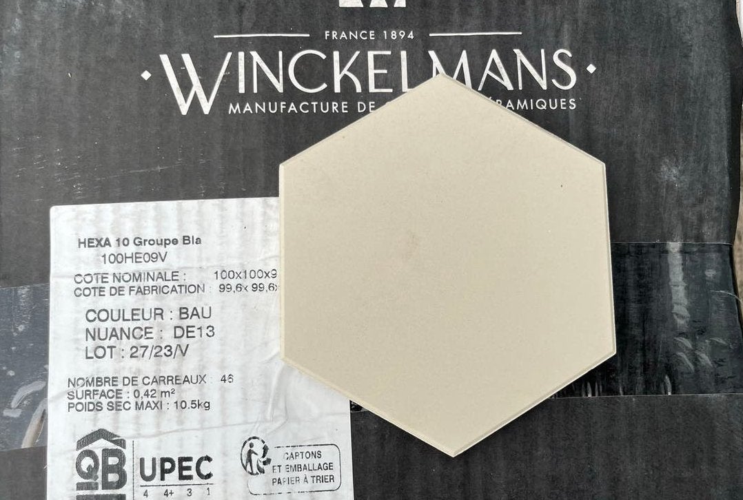 Winckelmans Hexagonale Tegels - Crème (0,42 m²), Ophalen, Keramiek, Nieuw, Minder dan 20 cm