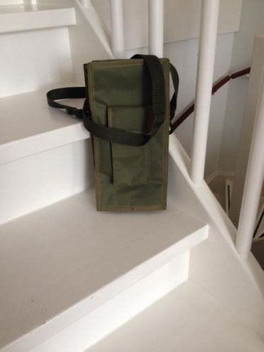 Tas canvas leger groen 4 vaks zgan, Ophalen of Verzenden, Zo goed als nieuw, Groen