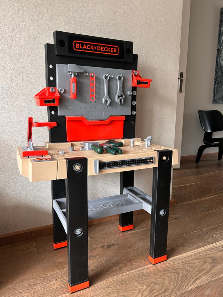 Black+Decker Smoby Werkbank voor Kinderen, Kinderen en Baby's, Speelgoed | Overig, Zo goed als nieuw, Jongen of Meisje, Ophalen