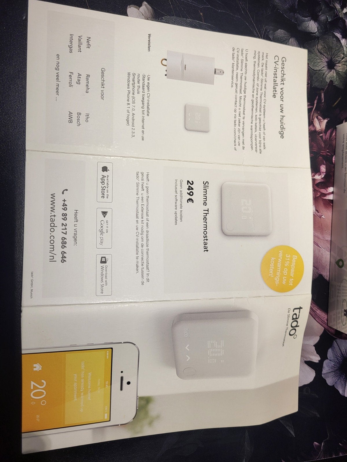 Tado Slimme Thermostaat V3+ met Bridge en Extension Kit, Minder dan 30 cm, Minder dan 60 cm, Zo goed als nieuw, Ophalen