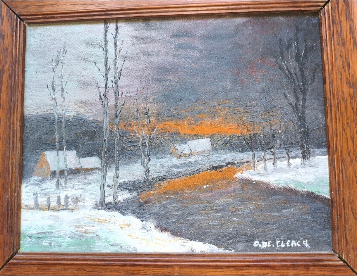 Oscar de Clercq/Clerck 1892-1968 schilderij.Gesigneerd., Antiek en Kunst, Ophalen of Verzenden