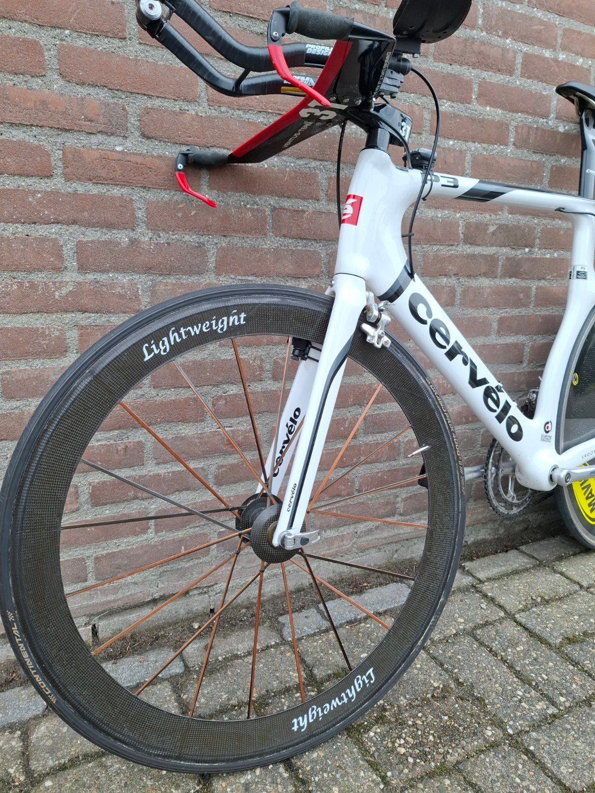 Cervélo P3 tijdritfiets - SRAM Red - Lightweight wielen, Overige merken, 28 inch, Gebruikt, Carbon