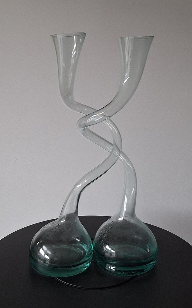2 swirl vazen, Ophalen of Verzenden, Zo goed als nieuw, Glas