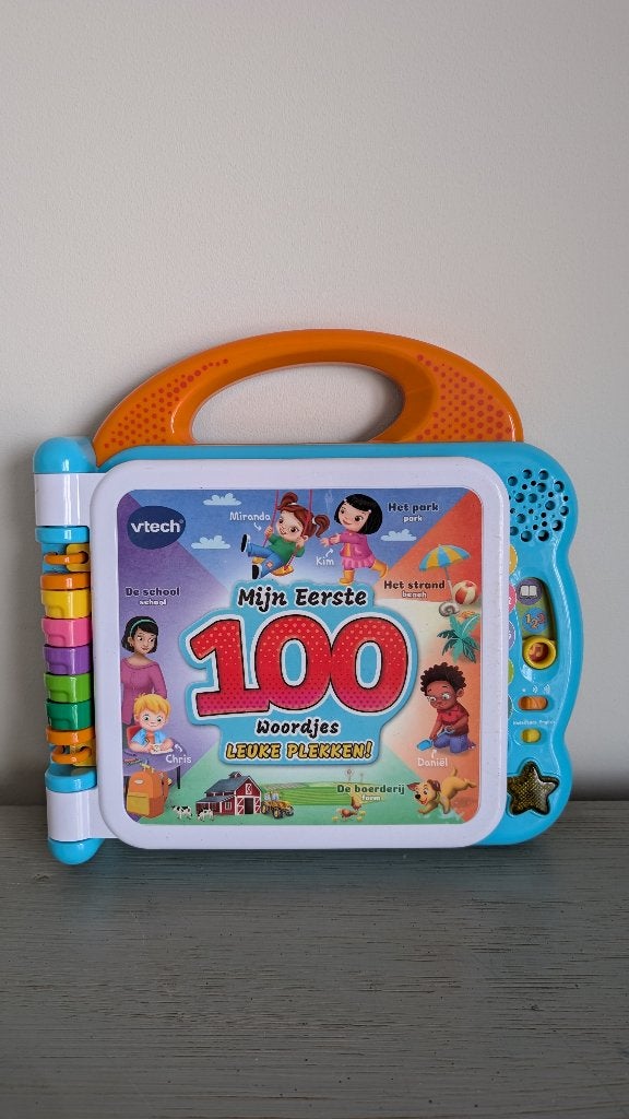 VTech Mijn Eerste 100 Woordjes - Nederlands en Engels, Kinderen en Baby's, Speelgoed | Vtech, Ophalen of Verzenden, Gebruikt, 6 maanden tot 2 jaar