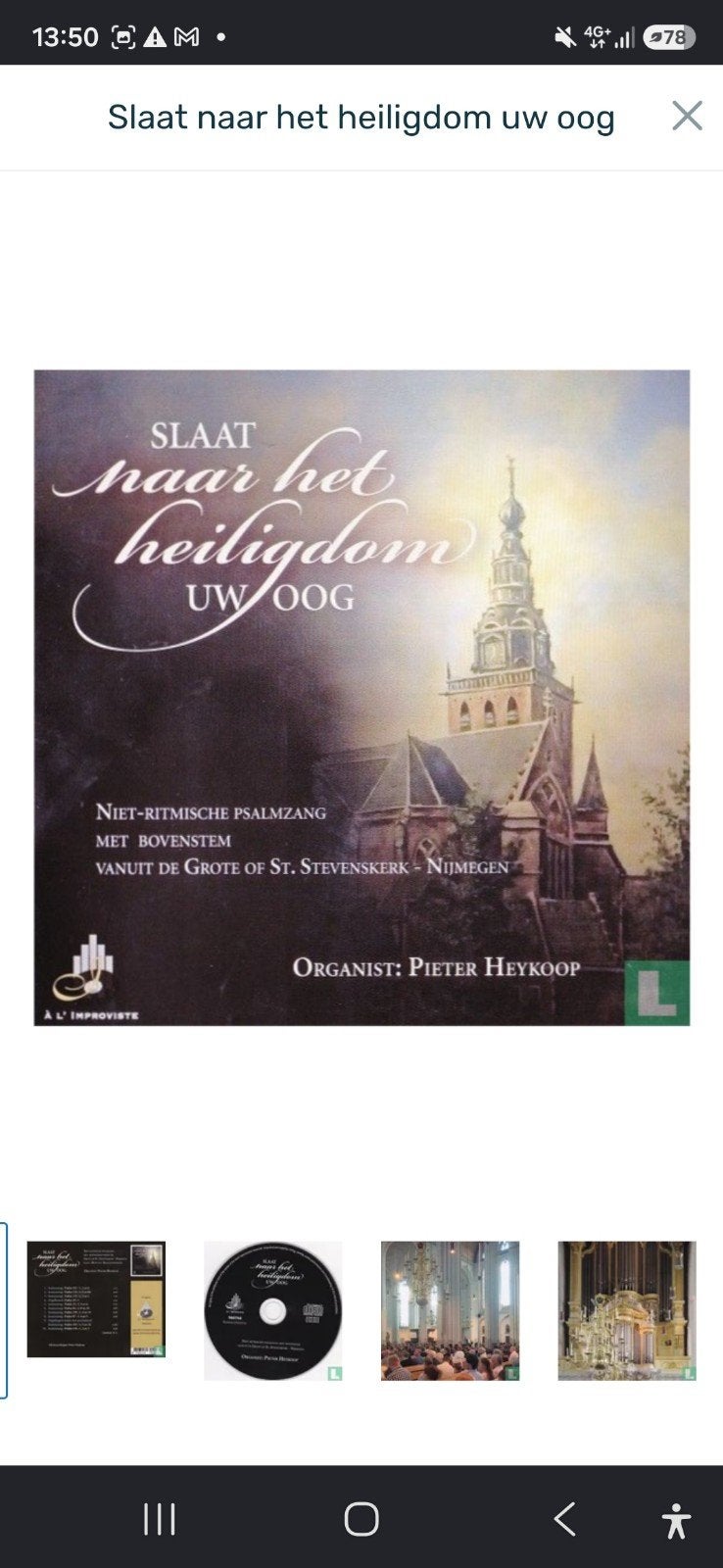 Slaat naar het heiligdom uw oog - Pieter Heykoop (CD), Gebruikt, Orgel, Ophalen of Verzenden, Klassieke kerkmuziek