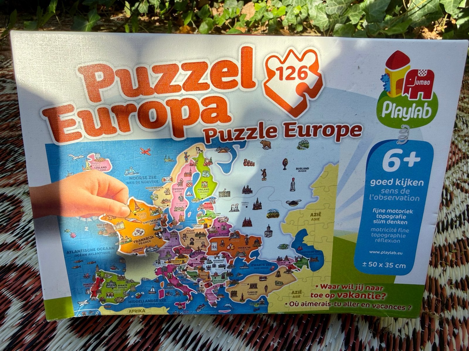 Jumbo Playlab Puzzel Europa 126 stukjes, Ophalen of Verzenden, Meer dan 50 stukjes, Zo goed als nieuw, 6 jaar of ouder