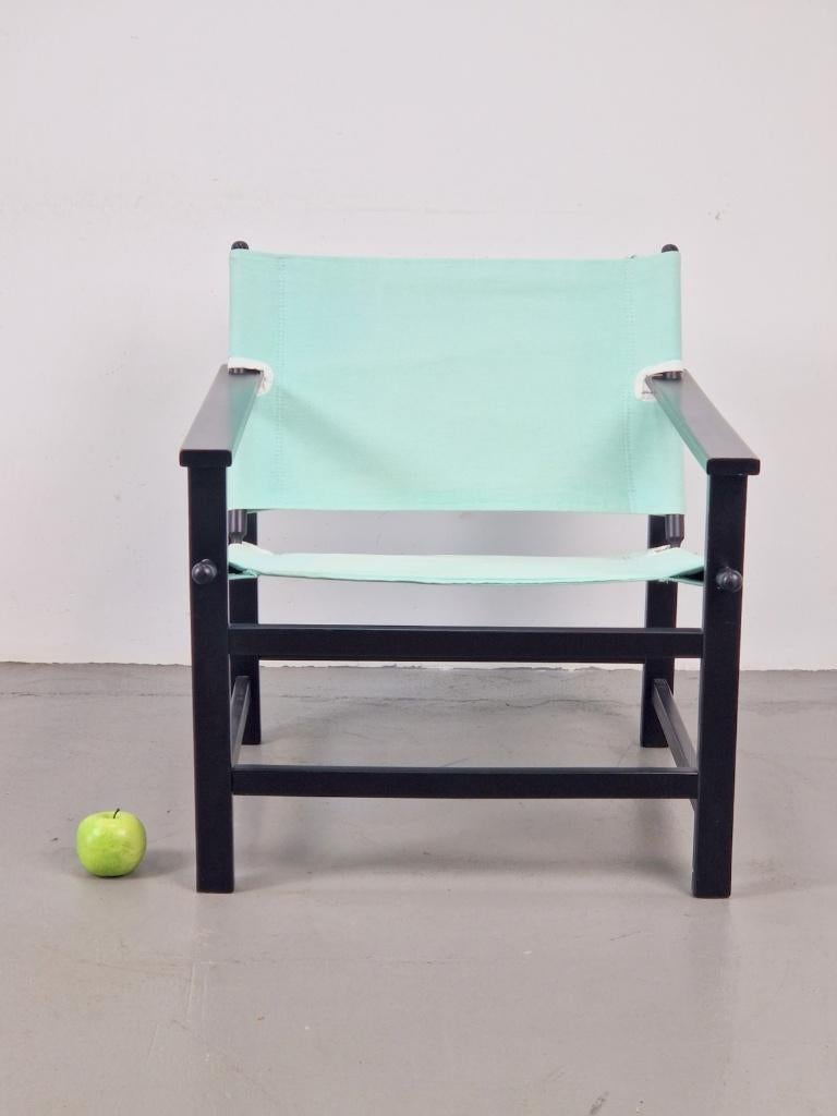 Vintage safari chair hyllinge møbler denmark 1970 fauteuil, N, Vintage, 75 tot 100 cm, Ophalen of Verzenden