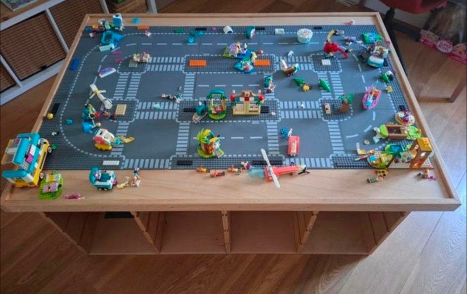 Lego tafel met veel opbergruimte (beukenhout), Ophalen, Zo goed als nieuw