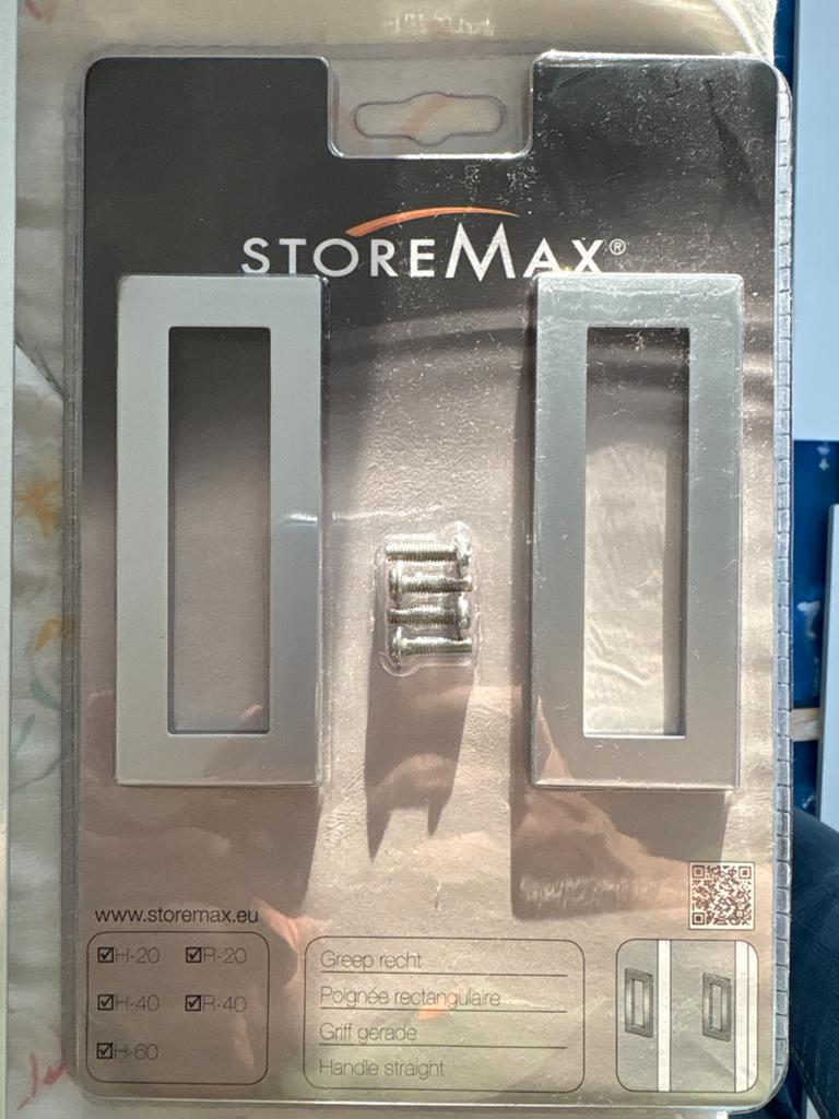 STOREMAX Rechte Grijze Handgrepen (Nieuw), Doe-het-zelf en Verbouw, Hang- en Sluitwerk, Ophalen of Verzenden, Nieuw, Overige materialen
