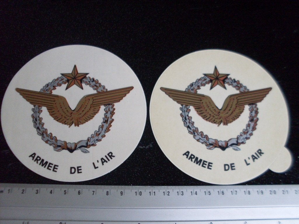 2x ruit sticker armee de l'air logo luchtmacht frankrijk, Verzenden, Zo goed als nieuw, Bedrijf of Vereniging