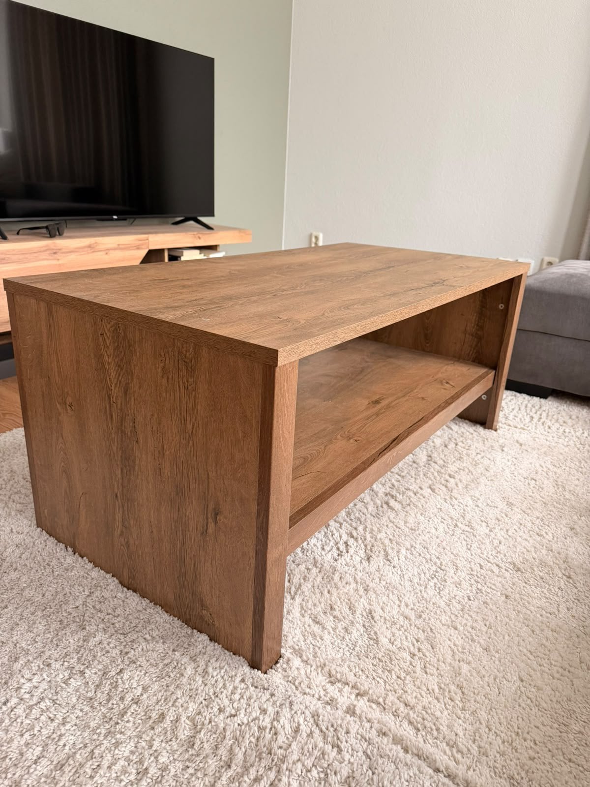 Salontafel Monaco eiken – Zo goed als nieuw, Ophalen, 100 tot 150 cm, 50 tot 100 cm, Zo goed als nieuw
