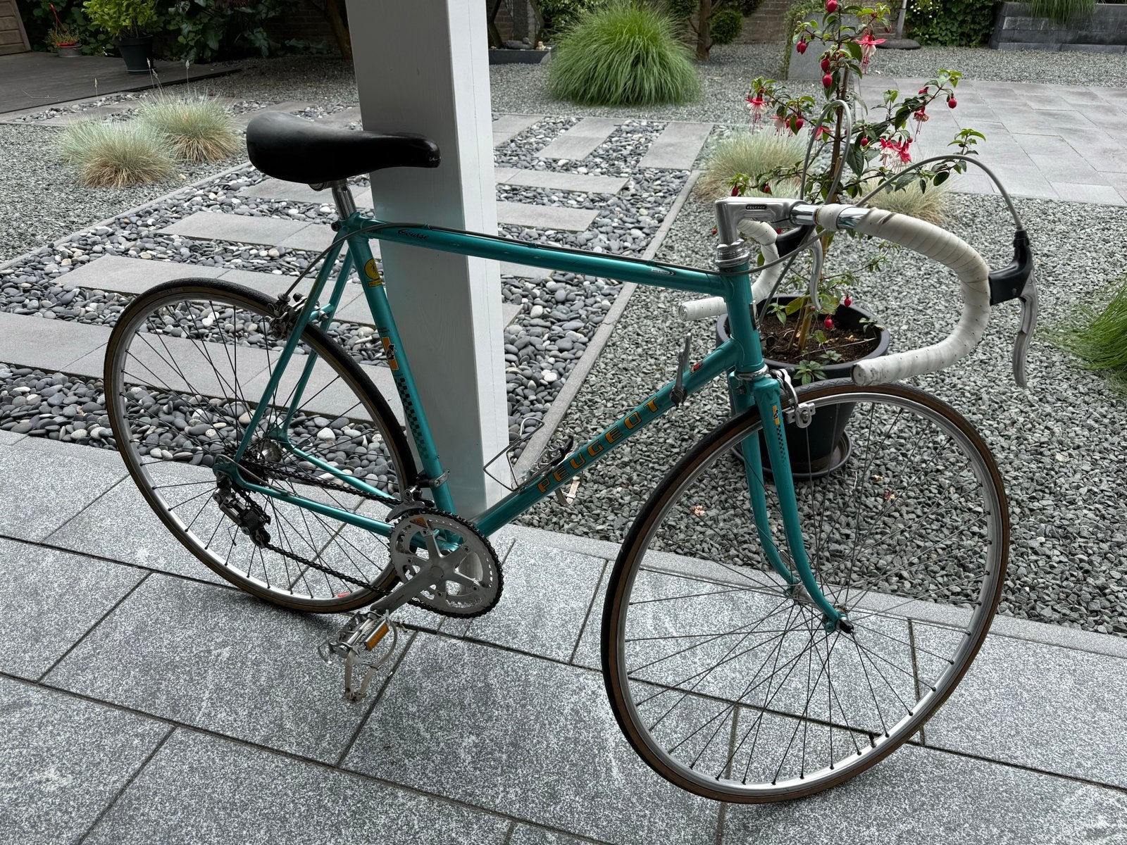 Vintage Racefiets - Turquoise, Fietsen en Brommers, Fietsen | Racefietsen, Overige merken, Gebruikt, Staal, Ophalen of Verzenden