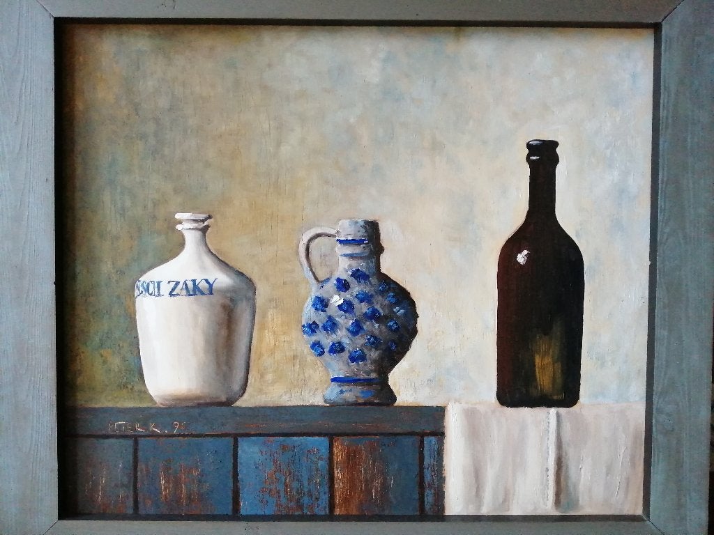 olieverfschilderij, paneel, stilleven, Antiek en Kunst, Kunst | Schilderijen | Klassiek, Ophalen, Paneel, Nederlandse school, Bijzondere lijst