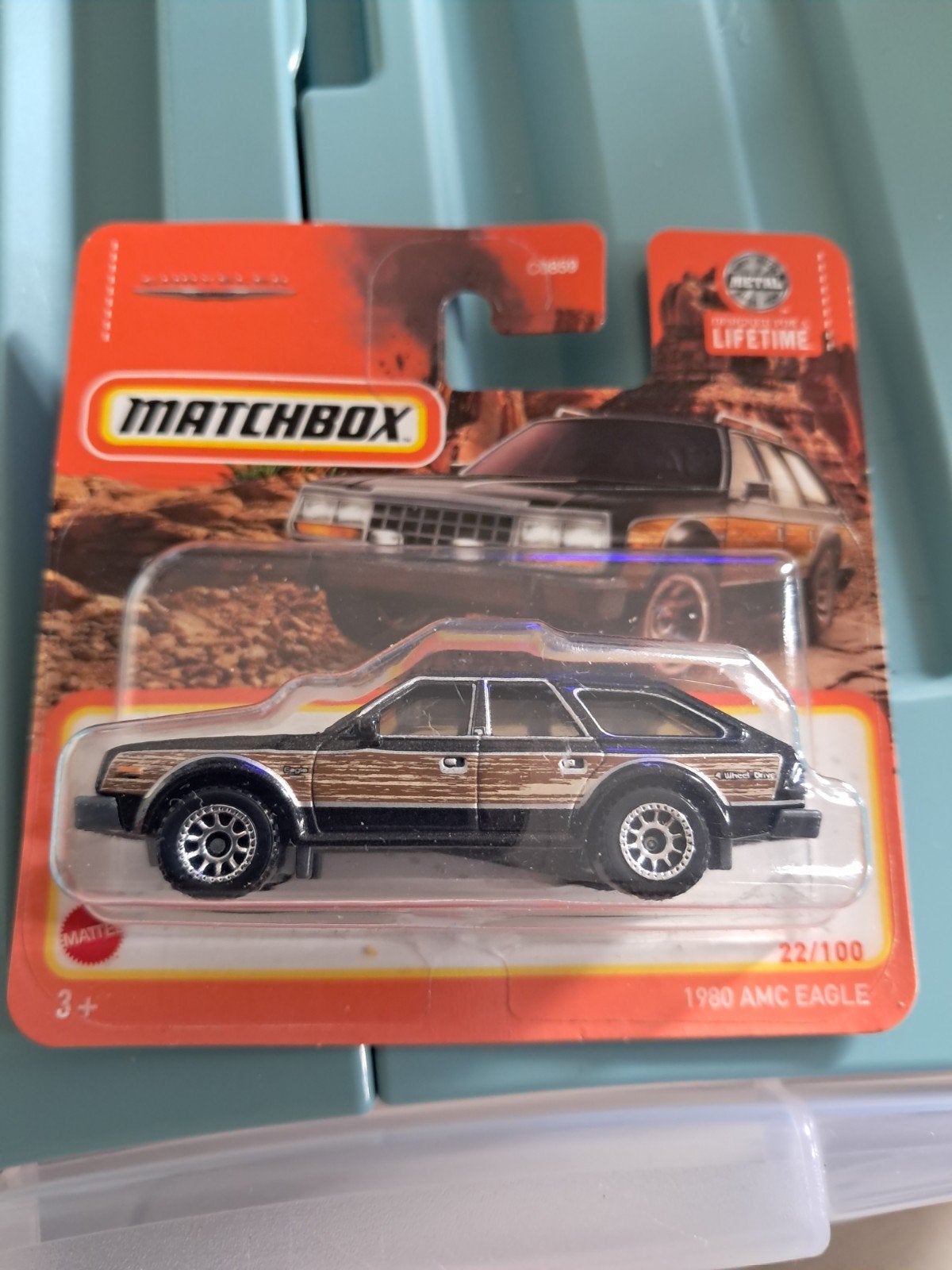 Matchbox 1980 AMC Eagle donkerbruin nieuw in verpakking, Ophalen of Verzenden, Nieuw, Auto