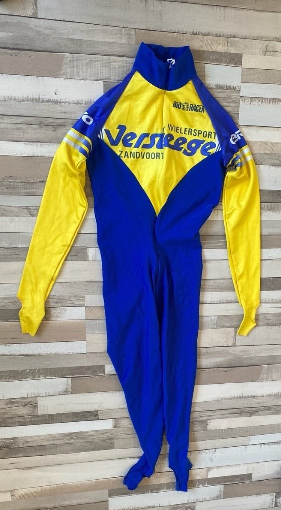 Bio Racer Schaatspak fleece blauw geel diverse maten, Ophalen of Verzenden, Nieuw, Overige typen, Overige merken