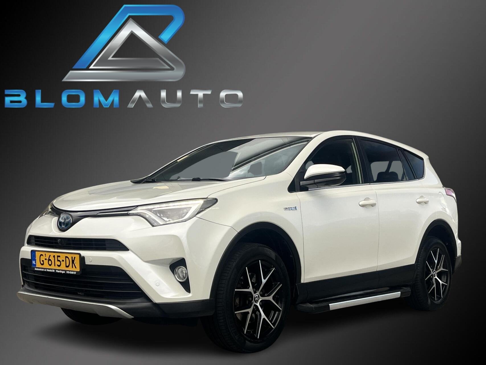 Toyota RAV4 2.5 Hybrid LEDER+360CAM+ACC+LED+KEYLESS+CARPLAY, Gebruikt, Wit, Bedrijf, Hybride Elektrisch/Benzine