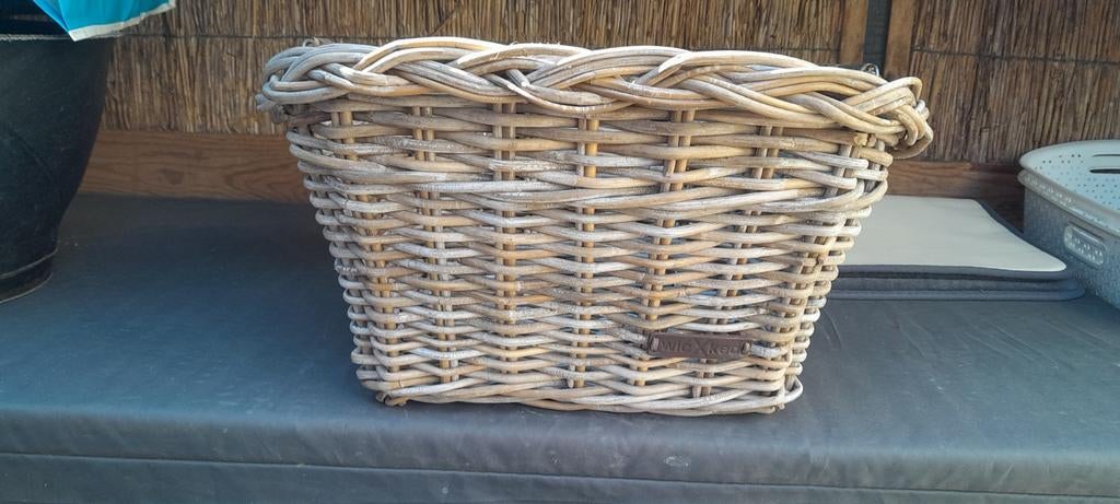 Rieten mand wicked met steun, Fietsen en Brommers, Fietsaccessoires | Fietsmanden, Ophalen