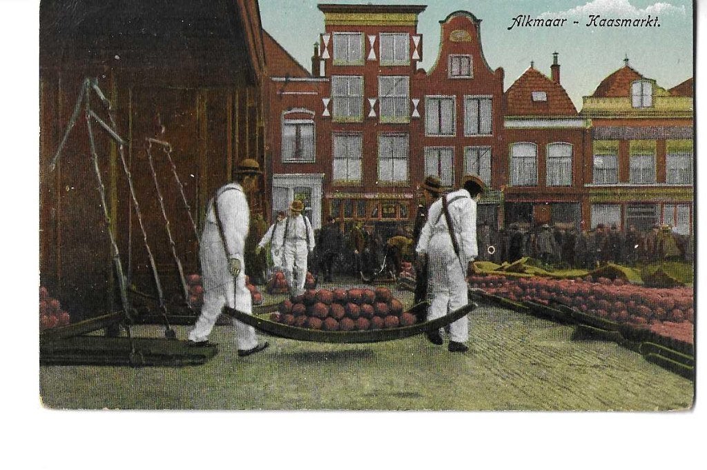 alkmaar 1920  kaasdragers en veiling, Verzenden, Voor 1920, Gelopen, Ambachten of Beroep