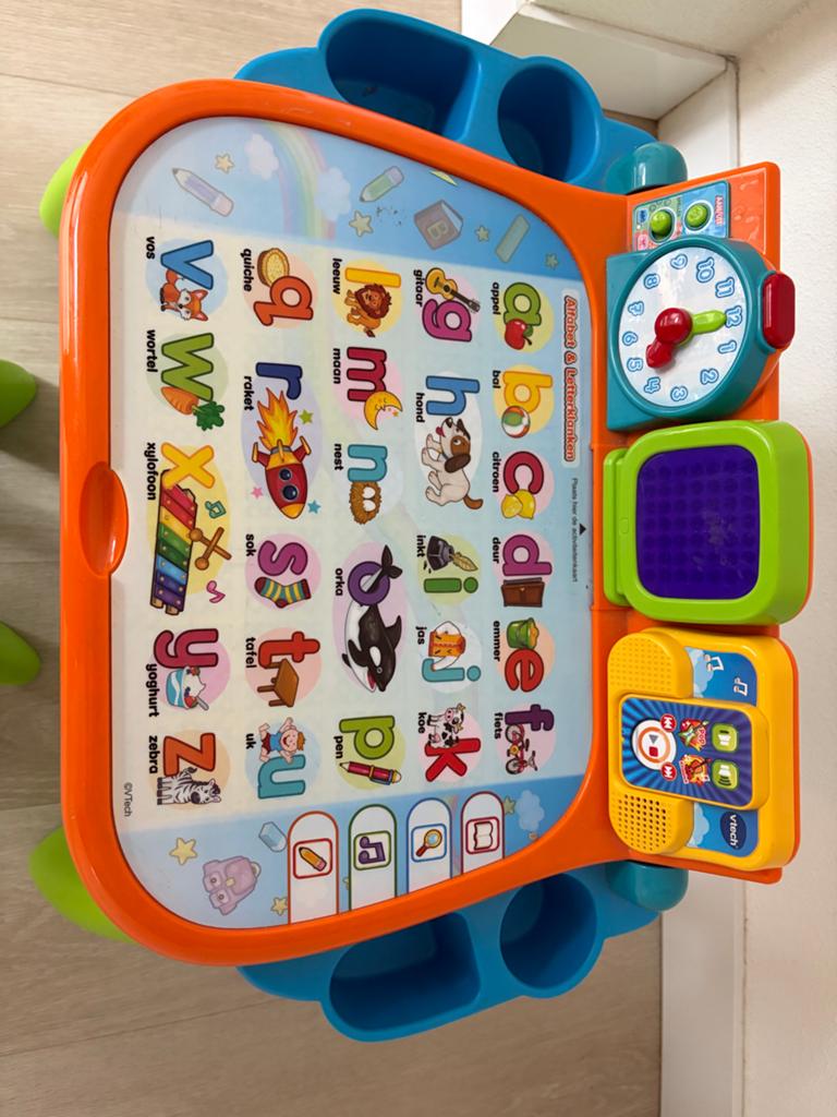 VTech Magisch Speel- en LeerBuro met krukje en Extra Kaarten, Ophalen of Verzenden, Gebruikt, Taal en Lezen, Met licht