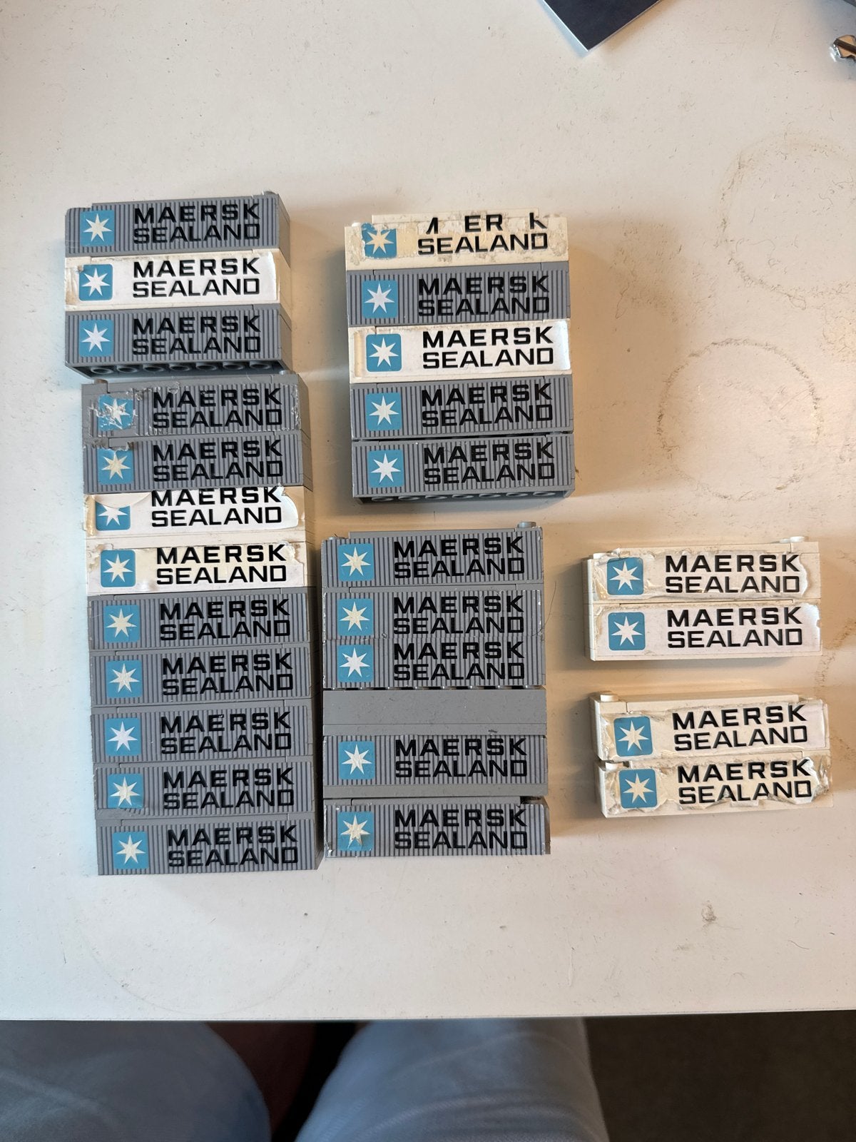 LEGO Maersk containers - Bricks 2x8, Gebruikt, Overige thema's, Lego, Ophalen of Verzenden